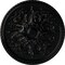 Ekena Millwork Bradford Ceiling Medallion (Fits Canopies up to 6 5/8"), Hand-Painted Black Pearl, 32 5/8"OD x 2"P CM32BRBPS - alternate 1